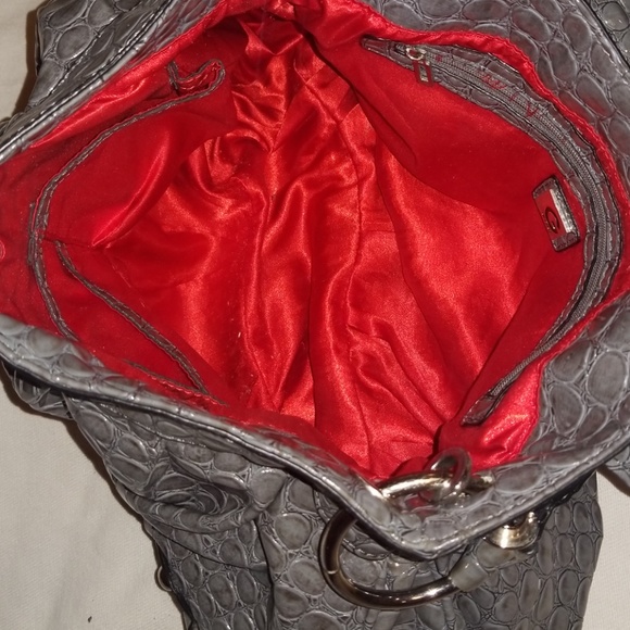 Gray Guess Crocodile Pattern Women's Purse - Picture 6 of 6